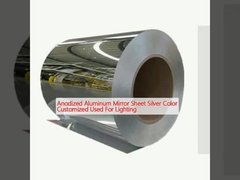 অ্যানোডাইজড অ্যালুমিনিয়াম আয়না শীট রৌপ্য রঙ কাস্টমাইজড আলো জন্য ব্যবহৃত