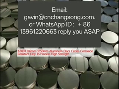 A3003 0.6mm-1250mm অ্যালুমিনিয়াম ডিস্ক বৃত্ত ক্ষয় প্রতিরোধী প্রক্রিয়া সহজ উচ্চ শক্তি