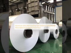 অ্যালুমিনিয়াম খাদ 8011 ইকোট্রে ফয়েল (0.05 মিমি/1300 মিমি) পুনর্ব্যবহারযোগ্য দ্রুত-ফ্রিজ খাবার ট্রেগুলির জন্য