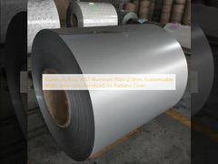 রেডিয়েটর কভারের জন্য অ্যালুমিনিয়াম অ্যালয় 5052 অ্যালুমিনিয়াম প্লেট (2.0 মিমি, কাস্টমাইজযোগ্য প্রস্থ, সিলভার-গ্রে অ্যানোডাইজড)