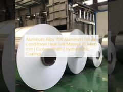 অ্যালুমিনিয়াম অ্যালয় 1100 অ্যালুমিনিয়াম ফয়েল এয়ার কন্ডিশনার হিট সিঙ্ক উপাদান (0.1–0.15 মিমি | কাস্টম প্রস্থ | হাইড্রোফোবিক আবরণ)