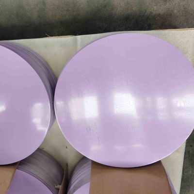 AA1060 H0 0.80mm পুরু প্রিপেইন্ট করা অ্যালুমিনিয়াম ডিস্ক অ্যালুমিনিয়াম সার্কেল পাত্র তৈরির জন্য সুন্দর উপযোগী