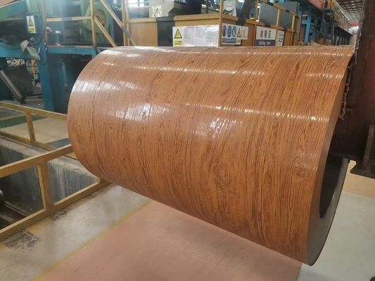 1100 H24 0.6mm কাঠের শস্য প্রাক পেইন্ট অ্যালুমিনিয়াম শীট কয়েল জন্য সজ্জা দরজা উপকরণ