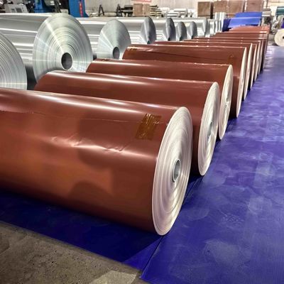 AA1100 গ্রেড রঙিন অ্যালুমিনিয়াম ফয়েল গেজ 0.08mm ছাদ সিস্টেম ব্যবহৃত