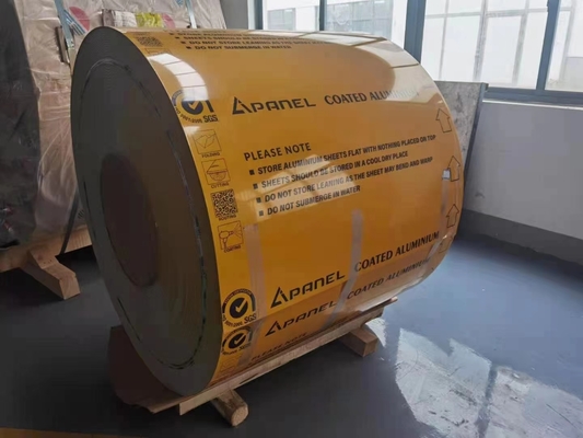 AA5052 H38 1.5MM রেল ট্রানজিট অ্যাপ্লিকেশনের জন্য প্রিপেইন্টেড অ্যালুমিনিয়াম কয়েল