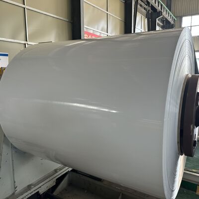 বেধ .027x 11 3/4'' প্রস্থ উচ্চ চকচকে সাদা অ্যালুমিনিয়াম কয়েল যা 5'' গটার তৈরির জন্য ব্যবহৃত হয়