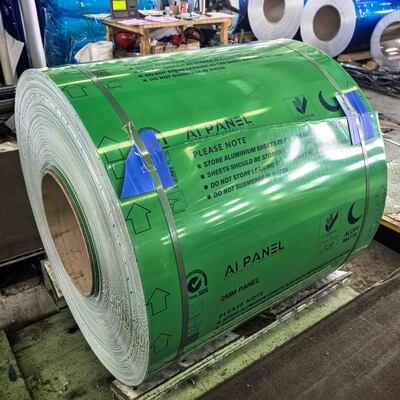 অ্যালাই 3003 প্রাক-পেইন্ট অ্যালুমিনিয়াম শীট 0.032'' উৎপাদন ছাদ সিস্টেমের জন্য