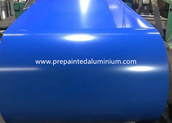 0.4mm 1250mm 3000 সিরিজ অ্যালুমিনিয়াম লেপা নীল রোল ছাদ প্যানেল ব্যবহৃত